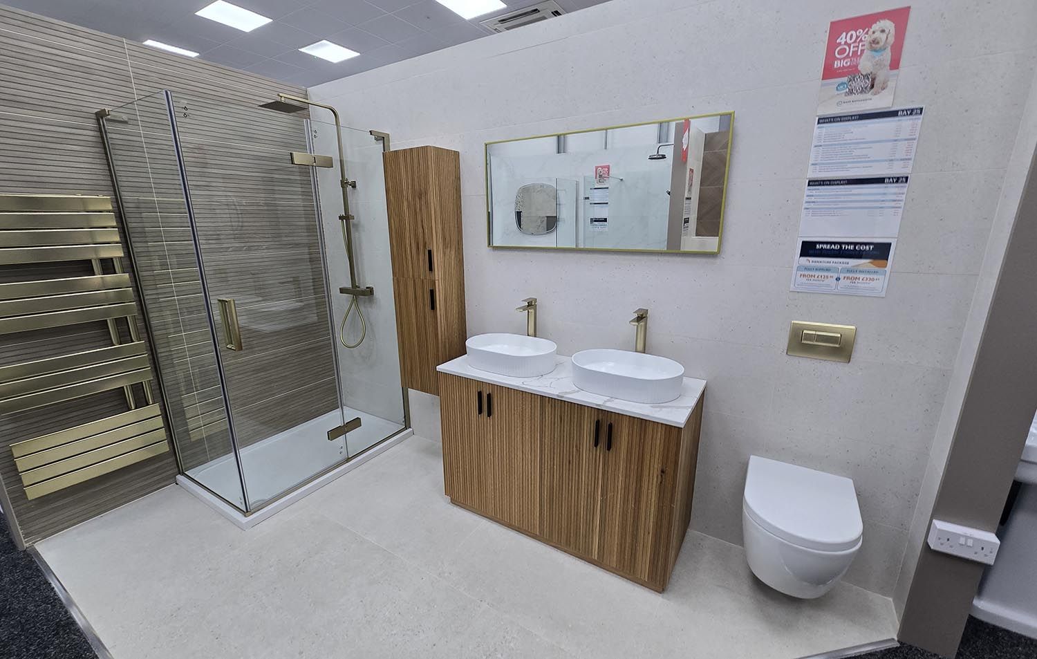 Bathroom bays at Easy Bathrooms Milton Keynes