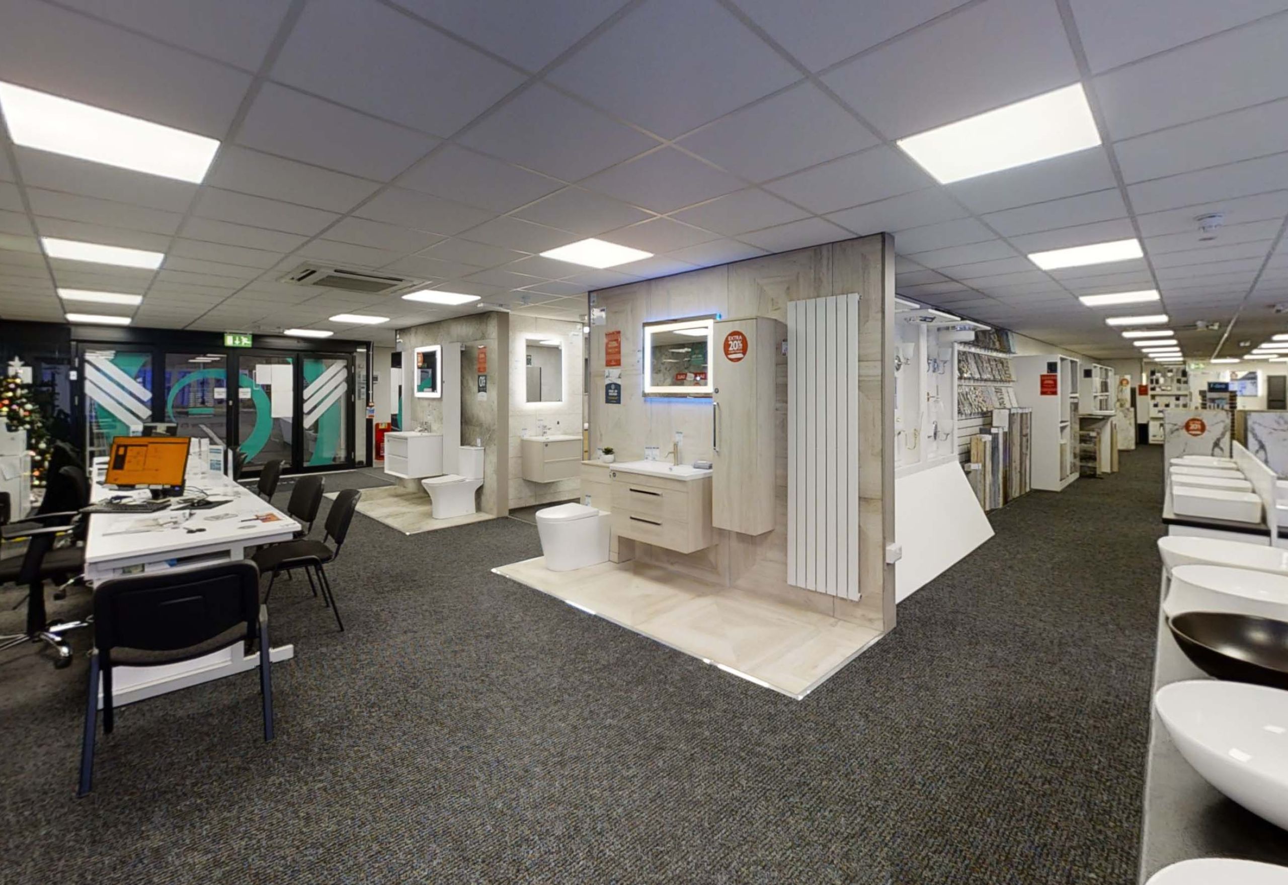 Bathroom displays Oxford showroom