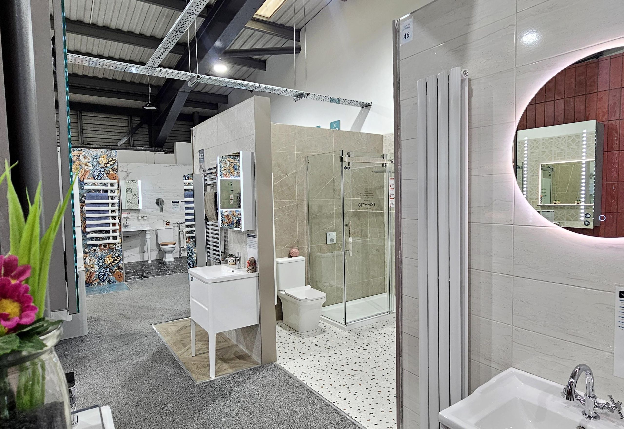 Easy Bathrooms & Tiles Bedford Showroom bathroom displays